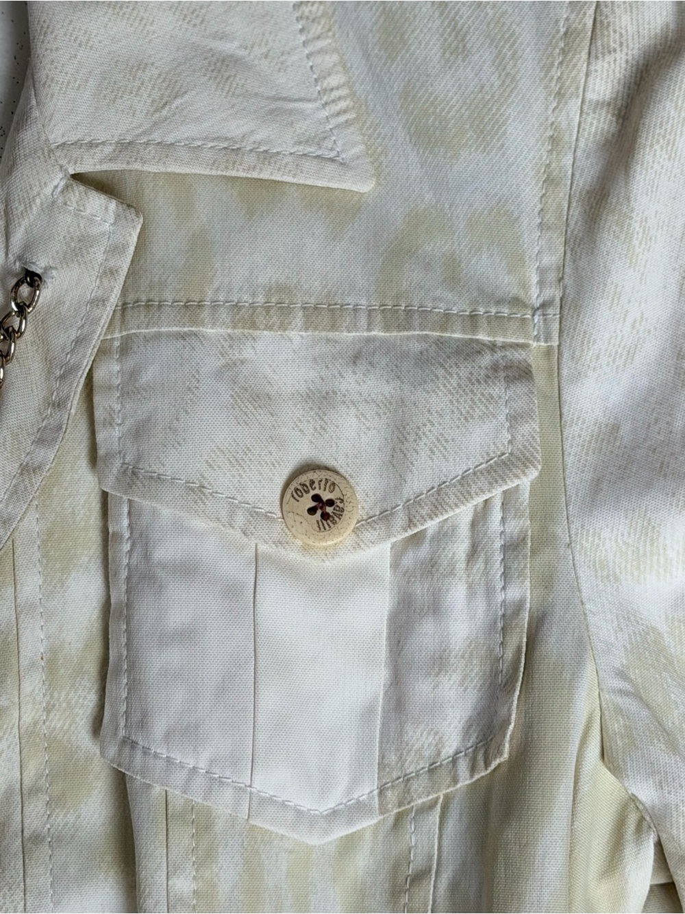 Roberto Cavalli Vintage Y2K Leopard Chain Trim Safari Jacket Belted S - Picture 5 of 15